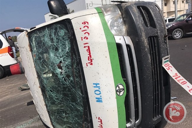 7 إصابات في حادث سير وسط القطاع