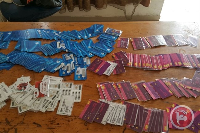 ضبط 300 شريحة اتصالات إسرائيلية ممنوعة في أريحا