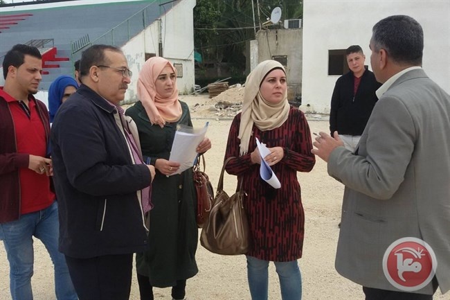 المجلس الأعلى يشرف على تنفيذ العمل بمشروع تعشيب ملعب قلقيلية