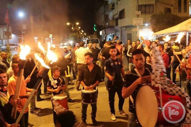 قلقيلية- انطلاق مسيرة مشاعل نصرة للأسرى
