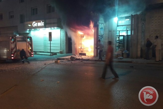إصابة 5 رجال إطفاء اثر انفجار أنبوب غاز في نابلس