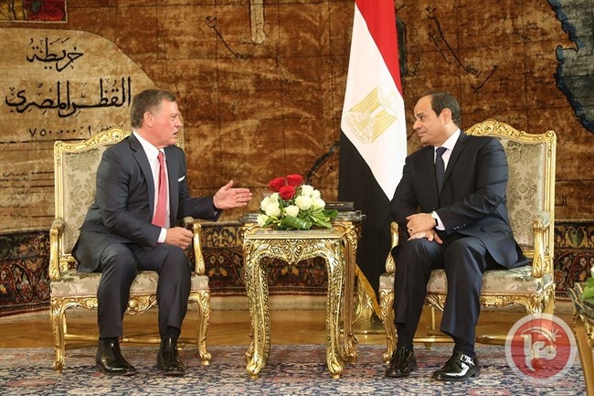 الاردن ومصر تؤكدان على أهمية تحريك عملية السلام