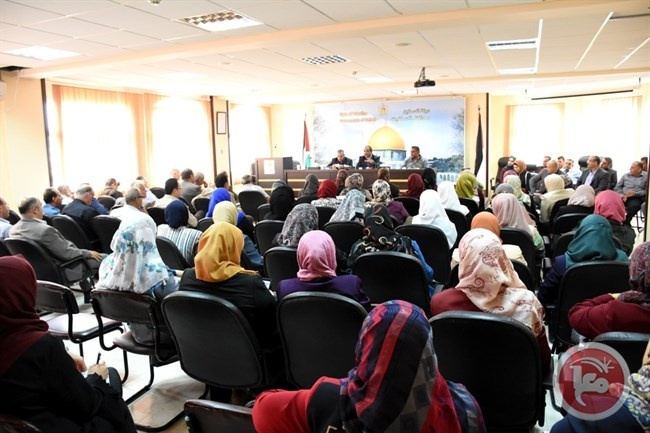 محافظ سلفيت يطلع مدراء المدارس على ترتيبات احياء ذكرى النكسة
