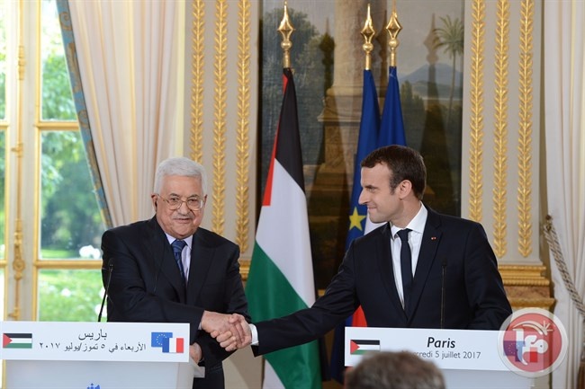 فرنسا تجدد دعمها لجهود ابومازن وخطته للسلام