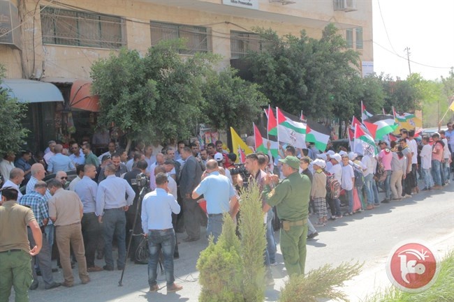 طوباس- وقفة احتجاجية رفضا لاجراءات الاحتلال في القدس