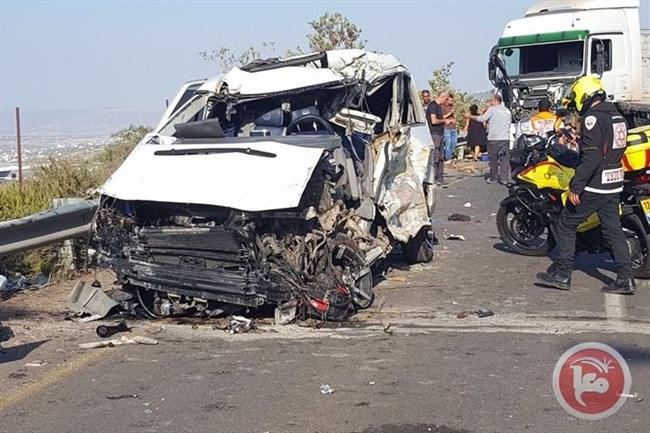محدث - وفاة 5 مواطنين واصابة 3 في حادث سير قرب جنين