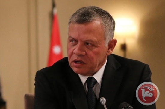 العاهل الأردني يجدد تأكيده على اهمية حل الدولتين