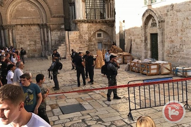 سقوط جزء من سقف كنيسة القيامة دون إصابات