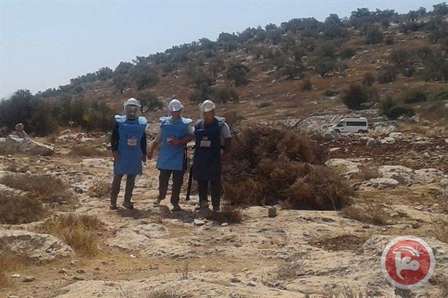 فريق دولي يشرع في إزالة ألغام قديمة جنوب جنين
