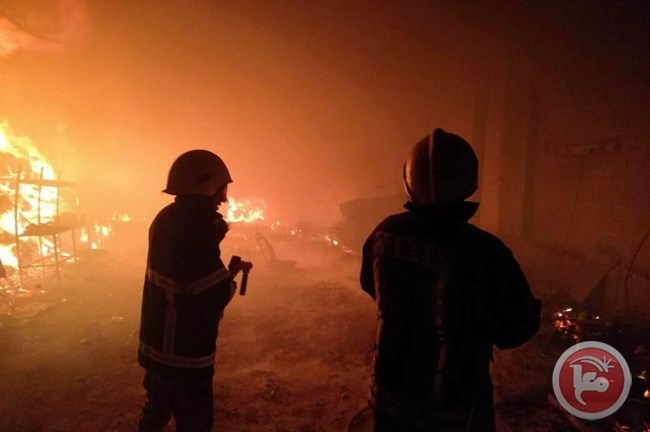 حريق ضخم بقاعدة عسكرية في تل أبيب