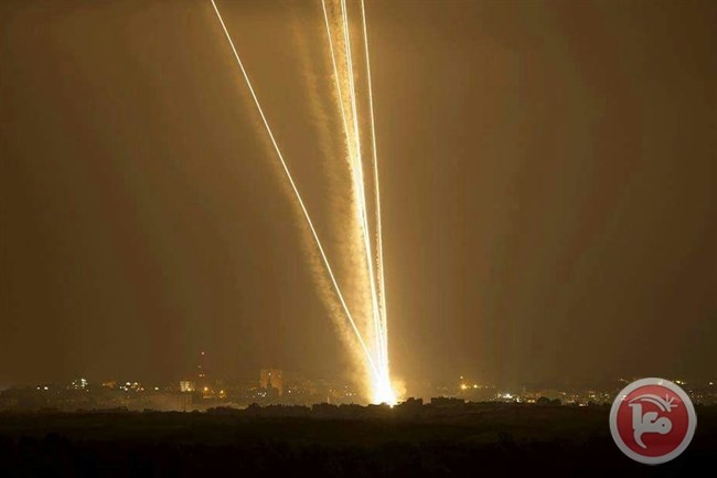 الاحتلال: 190 صاروخا أطلقت من غزة