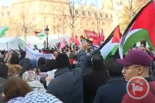 فيديو- مسيرة مؤيدة للفلسطينيين في باريس قبل زيارة نتنياهو