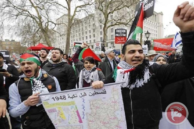 لندن: المئات يتظاهرون احتجاجا على اعتداءات الاحتلال