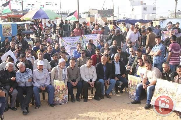 مهرجان جماهير للاسرى في خيام العودة شرق غزة