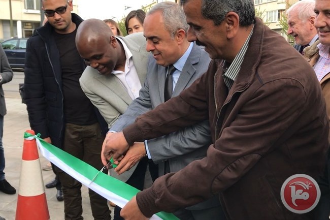 تدشين نصب تذكاري باسم الشهيد نعيم خضر ببلدية اكسل البلجيكية