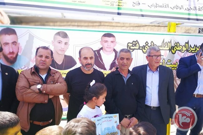 افتتاح جدارية الوفاء للاسرى في قرية حوسان
