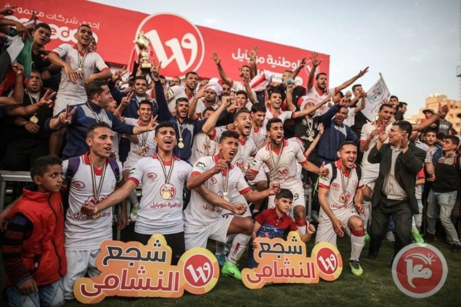 الوطنية موبايل تتوج شباب خانيونس بطلا لكأس فلسطين في كرة القدم