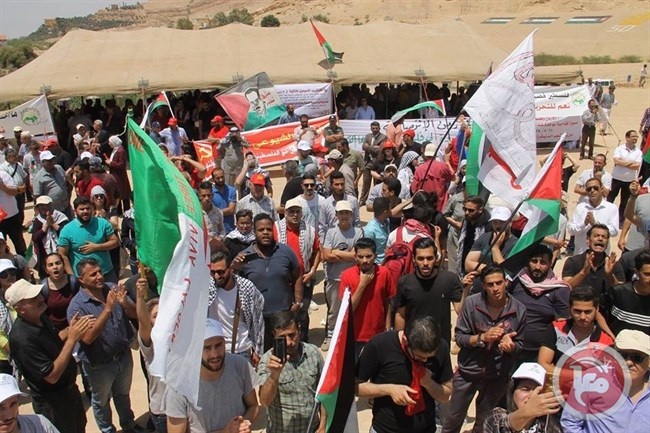القوى اليسارية والشخصيات الوطنية في الاردن تتظاهر دعما لفلسطين