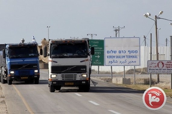  الخضري: الاحتلال يمنع إدخال بضائع لغزة بما يزيد عن 100 مليون دولار