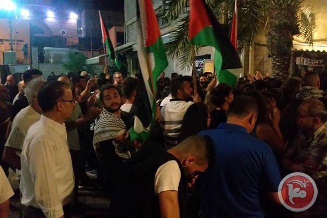 مظاهرة في حيفا نصرة لغزة