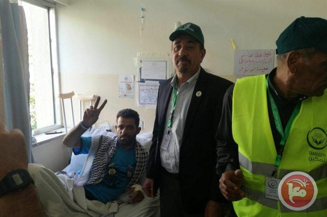 &quot;تمكين&quot; تزور جرحى غزة في مستشفى المدينة الطبية بالاردن