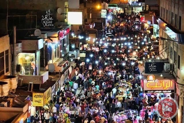 &lt;div&gt;صورة وتعليق: &lt;/div&gt;مدينة نابلس ليلة عيد الفطر..
