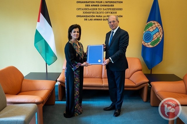 السفيرة سليمان تقدم أوراق اعتمادها كممثل لمنظمة حظر الأسلحة الكيميائية