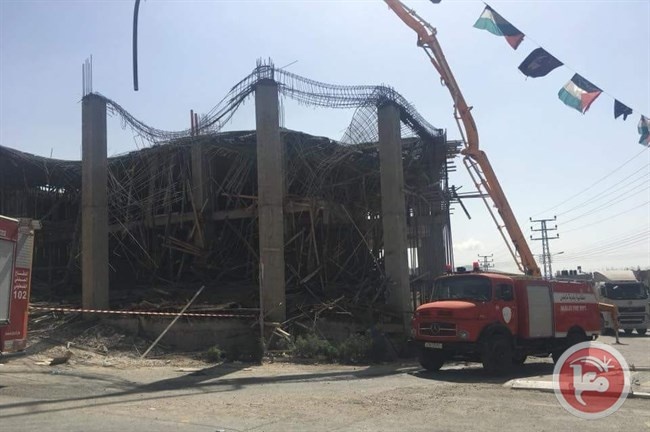 7 إصابات بانهيار سقف مبنى في نابلس