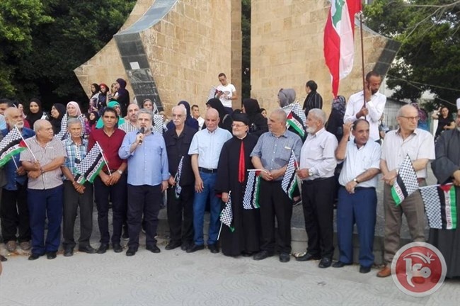 وقفة تضامنية مع الشعب الفلسطيني جنوب لبنان