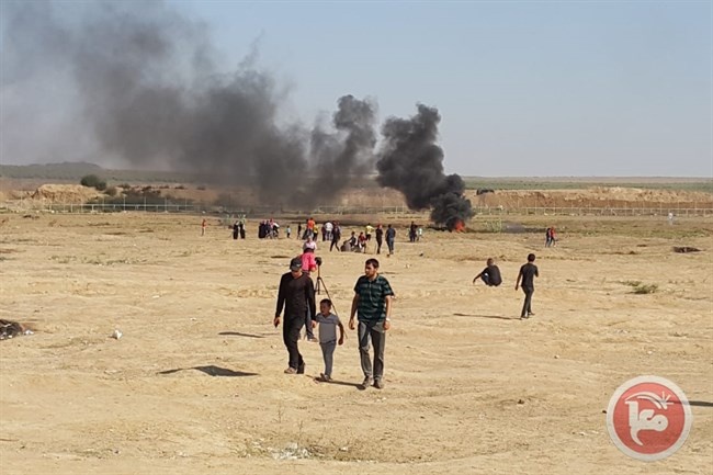 شهيد و100 اصابة على حدود غزة