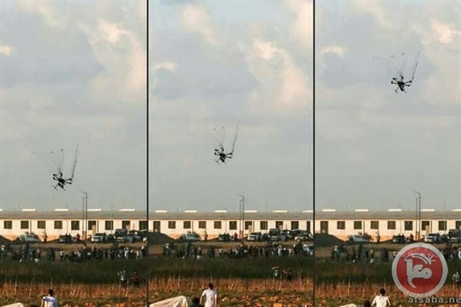 فيديو- إسقاط طائرة إسرائيلية مسيرة في غزة