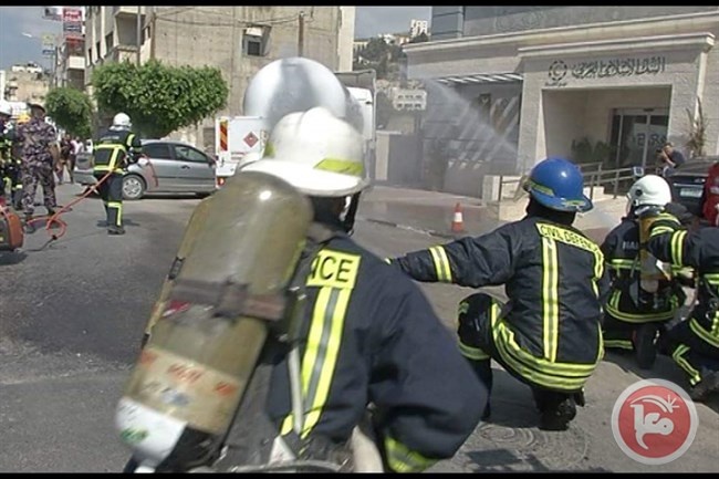 الدفاع المدني ينفذ مناورة في نابلس