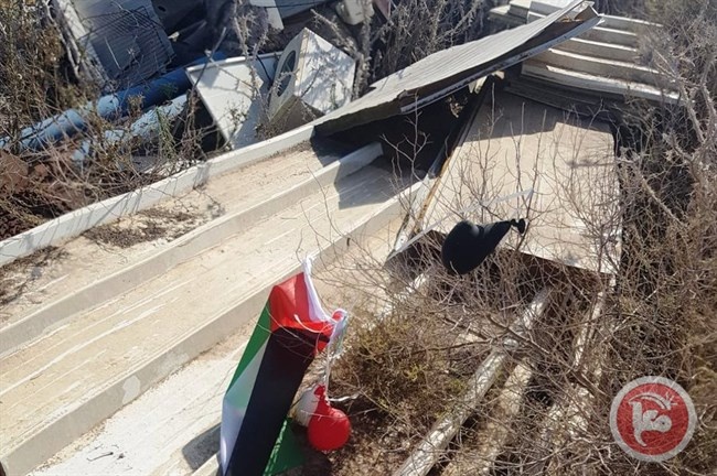 بالون يحمل علم فلسطين يسقط في العفولة