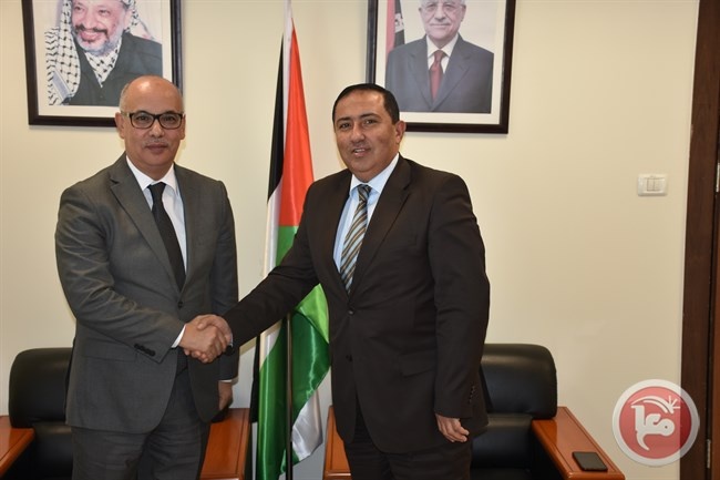 السفير شامية يلتقي سفير المملكة المغربية لدى فلسطين