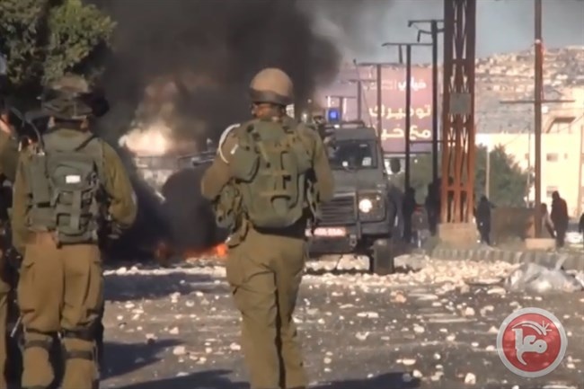 5 إصابات- مواجهات خلال مسيرة لدعم القدس بنابلس