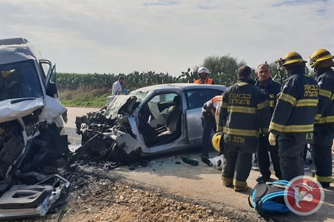 مصرع اسرائيليين بحادث سير قرب سديروت