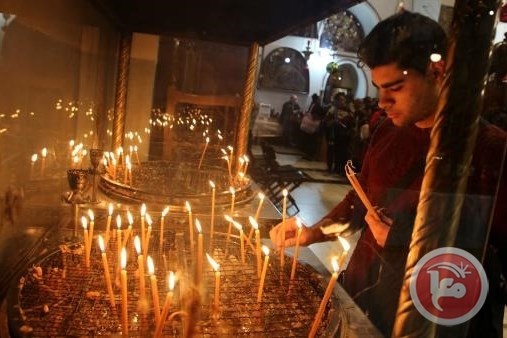 كنائس رام الله تحتفل بقداس عشية عيد الميلاد المجيد
