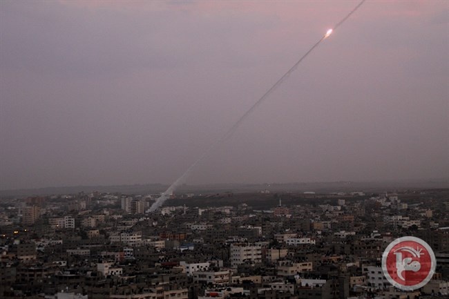 سقوط صاورخ  اطلق من غزة على مستوطنات الغلاف