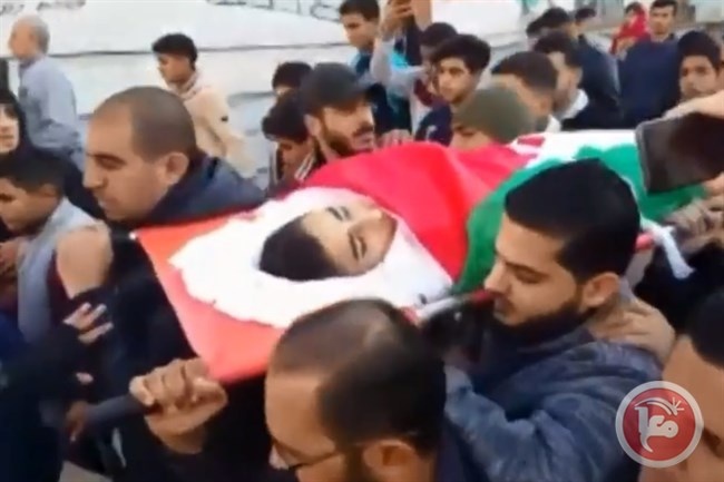 تشييع جثمان الشهيد فياض في خان يونس