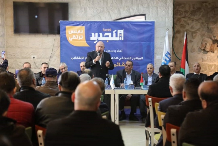 قائمة التجديد تطلق حملتها الانتخابية بنابلس