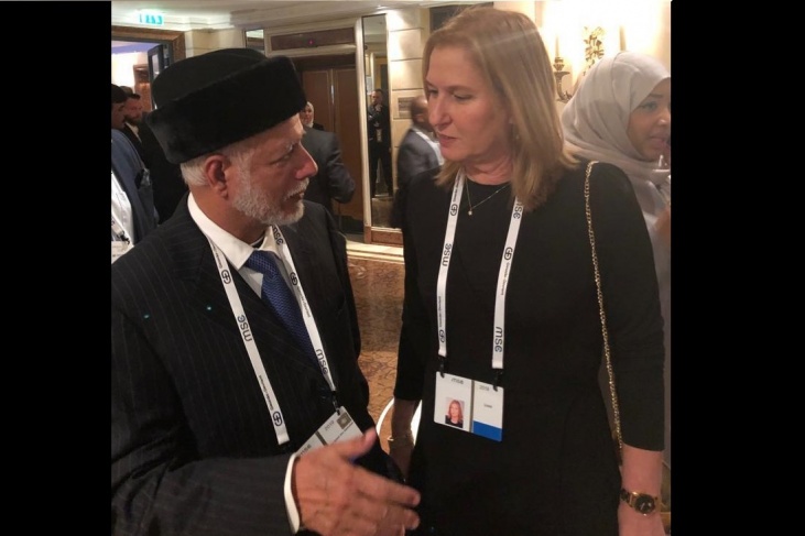 وزير خارجية عمان يلتقي تسيفي ليفني