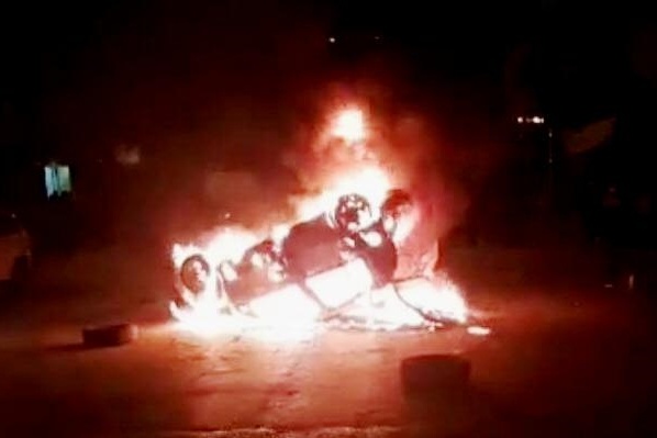 احراق سيارة تاجر مخدرات واطلاق النار عليه في نابلس