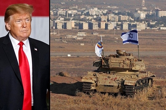ترامب يصدر تعليمات لتطبيق الاعتراف بالسيادة الإسرائيلية على الجولان