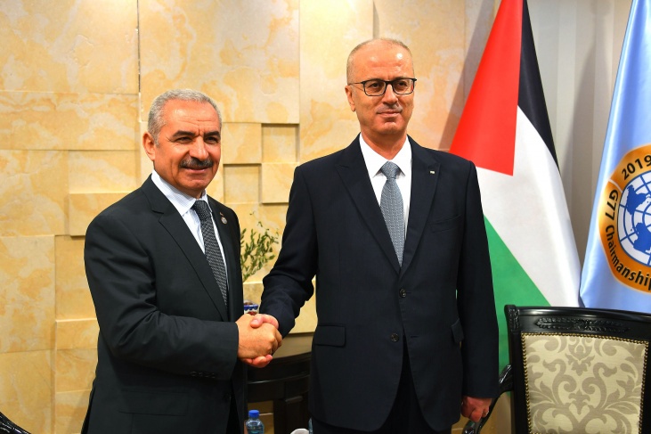 &lt;div&gt;صورة وتعليق: &lt;/div&gt;التقى الحمد الله- اشتية يباشر مهامه رئيسا للوزراء