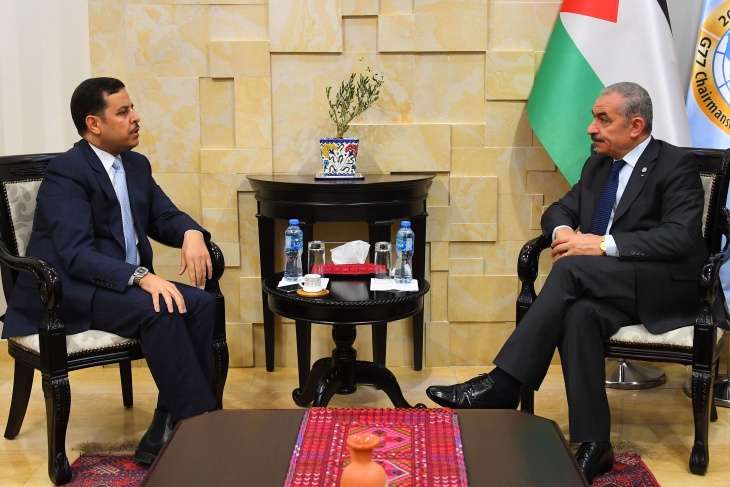 اشتية يبحث مع السفير الأردني سبل تعزيز التعاون