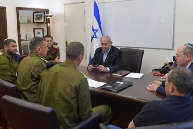"War Cabinet"  He meets with representatives of Israeli prisoners