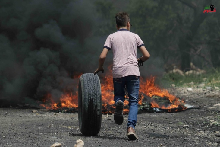 اصابة طفل بالرصاص خلال قمع الاحتلال لمسيرة كفر قدوم
