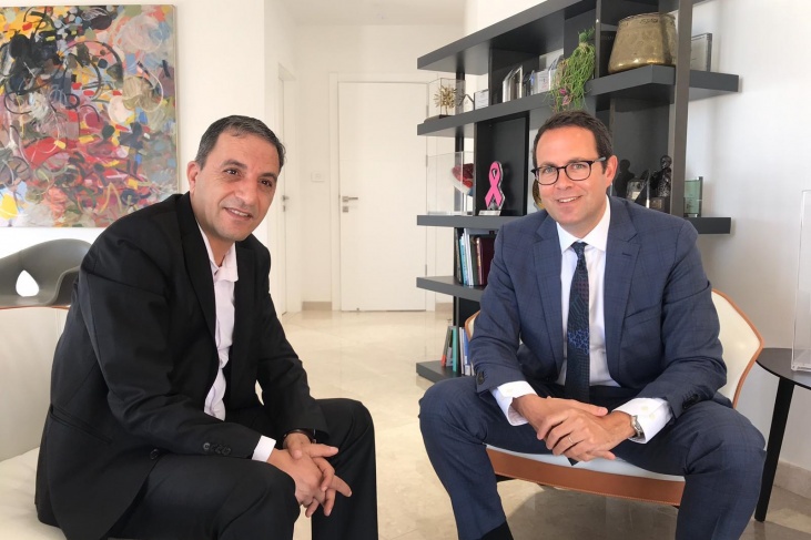 وفد شبكة معا يلتقي إدارة بنك فلسطين