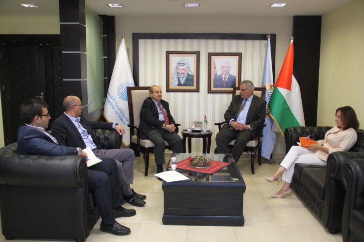 غنيم يستقبل رئيس الغرفة التجارية الفلسطينية الامريكية