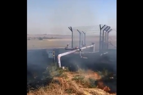 فيديو- حريقان في &quot;غلاف&quot; غزة